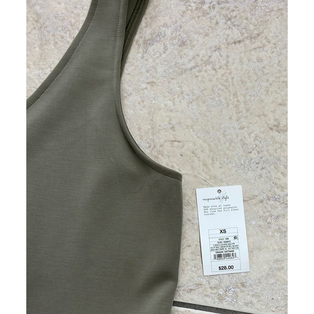 All in Motion Womens XS Olive Green Sleeveless V-Neck Romper NWT - Picture 5 of 10